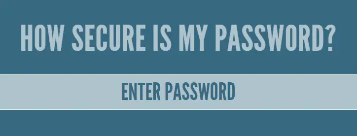 How secure is my password?