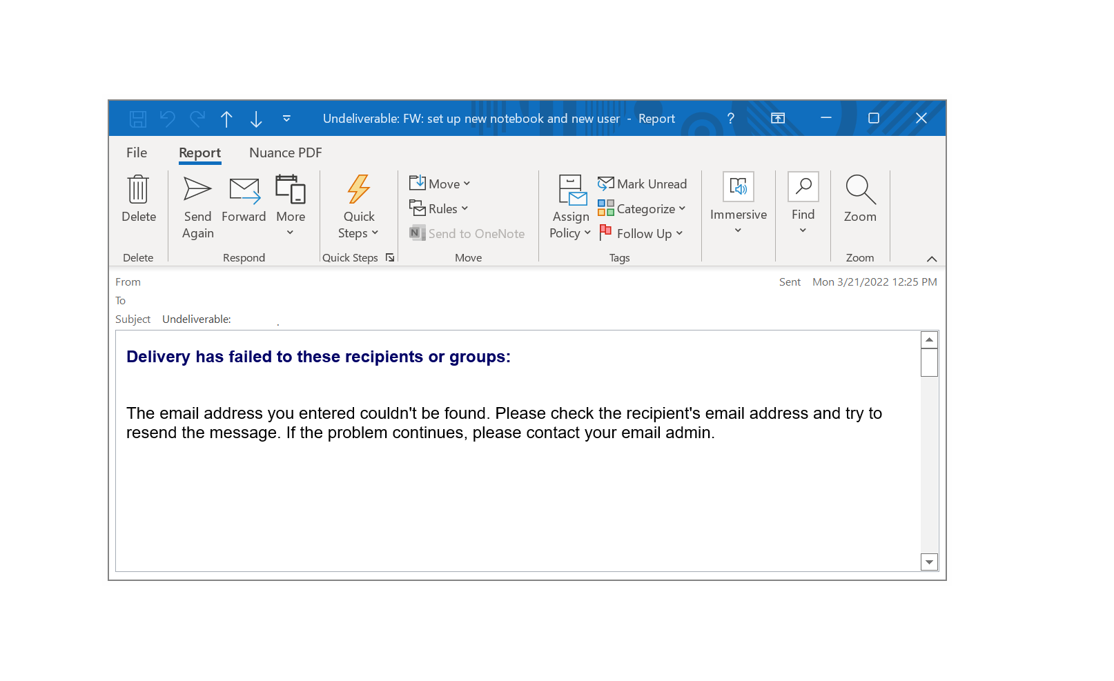 i can t send mail from my outlook account