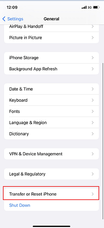Reset your network Settings in iPhone