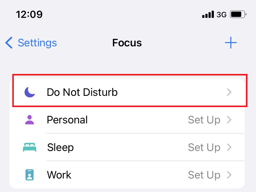 Do not Disturb iPhone